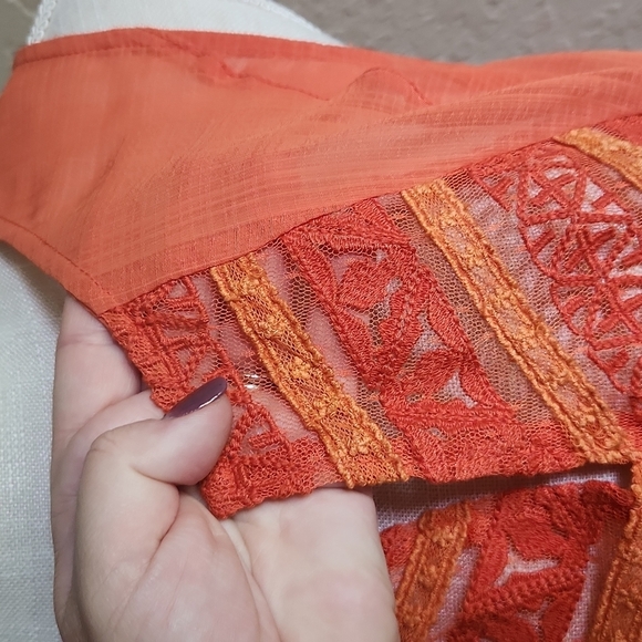 Orange boho blouse - Picture 2 of 5
